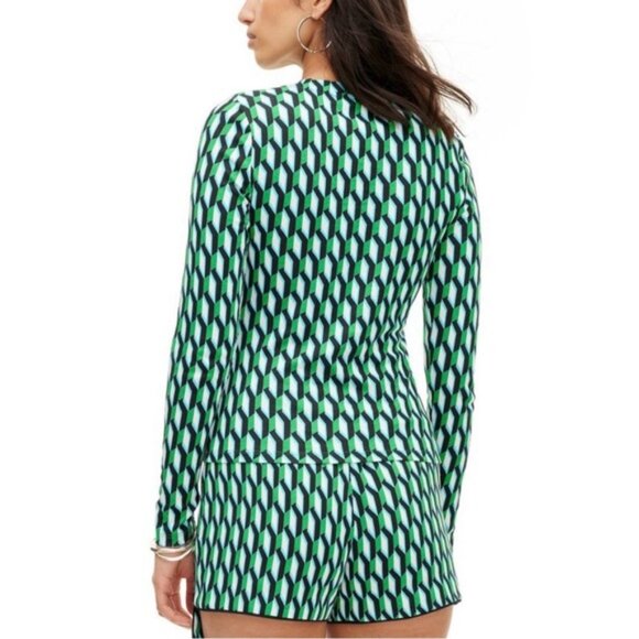 2PC SET Diane Von Furstenberg DVF for Target Arrow Geo Green Mini Skort & Top - Picture 10 of 16